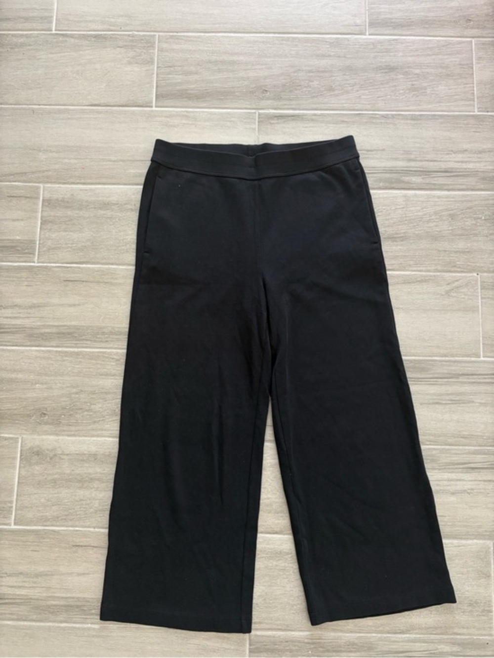 Madewell Black Pull On Wide Leg Pants